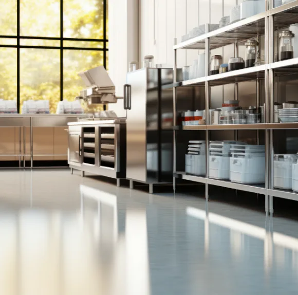 Resin kitchen flooring in images 2
