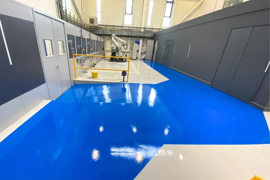 Anti Static ESD Epoxy Flooring - Factory with Robotics