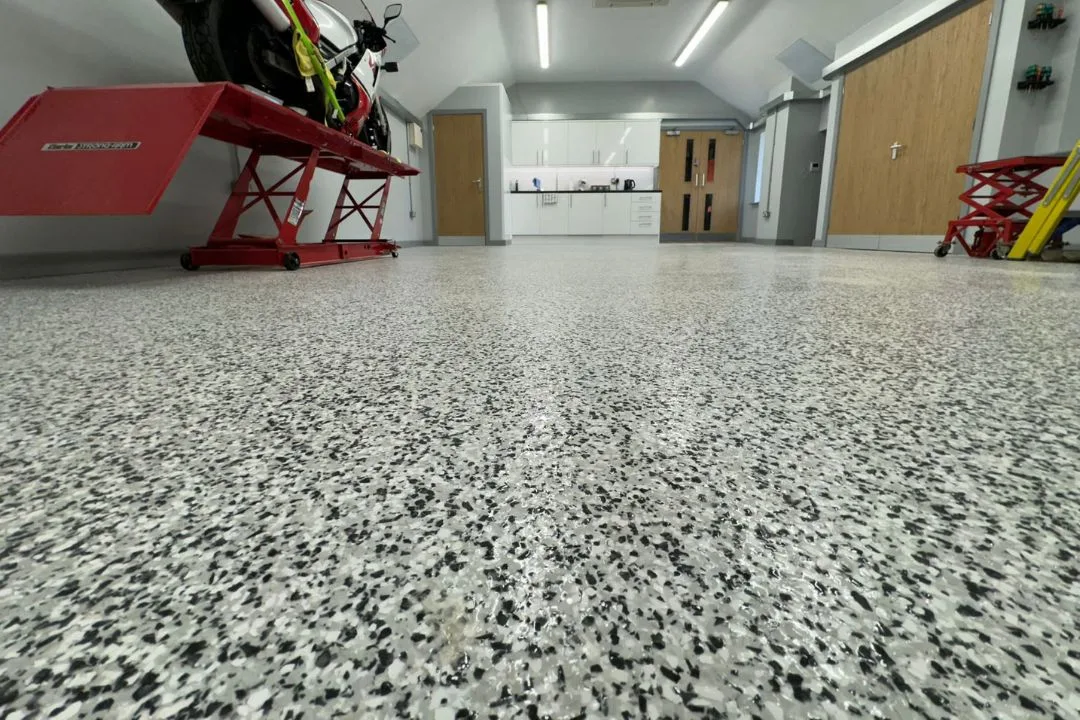 Epoxy Flake System - Motorbike Garage