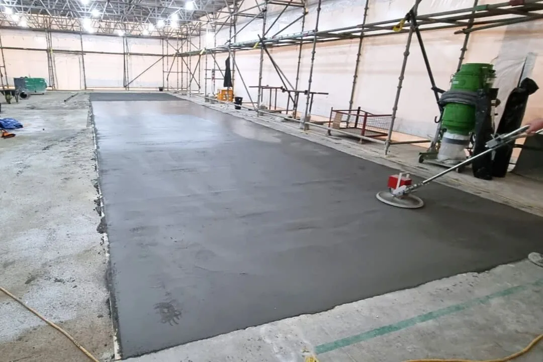 Epoxy Mortar Floor - Being laid Down in a Factory