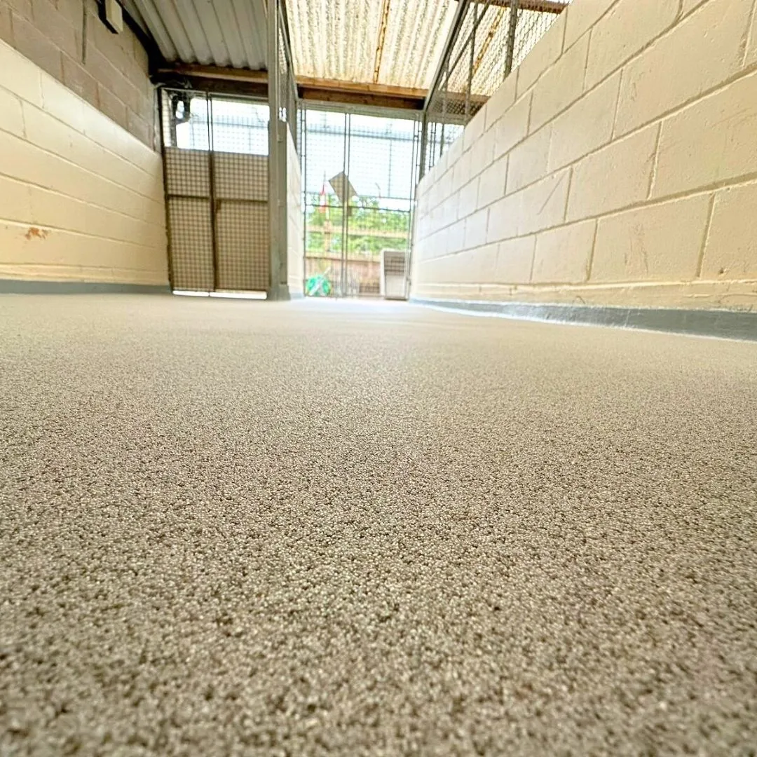 Epoxy Quartz Screed Floor - Dog Kennel Floor 1