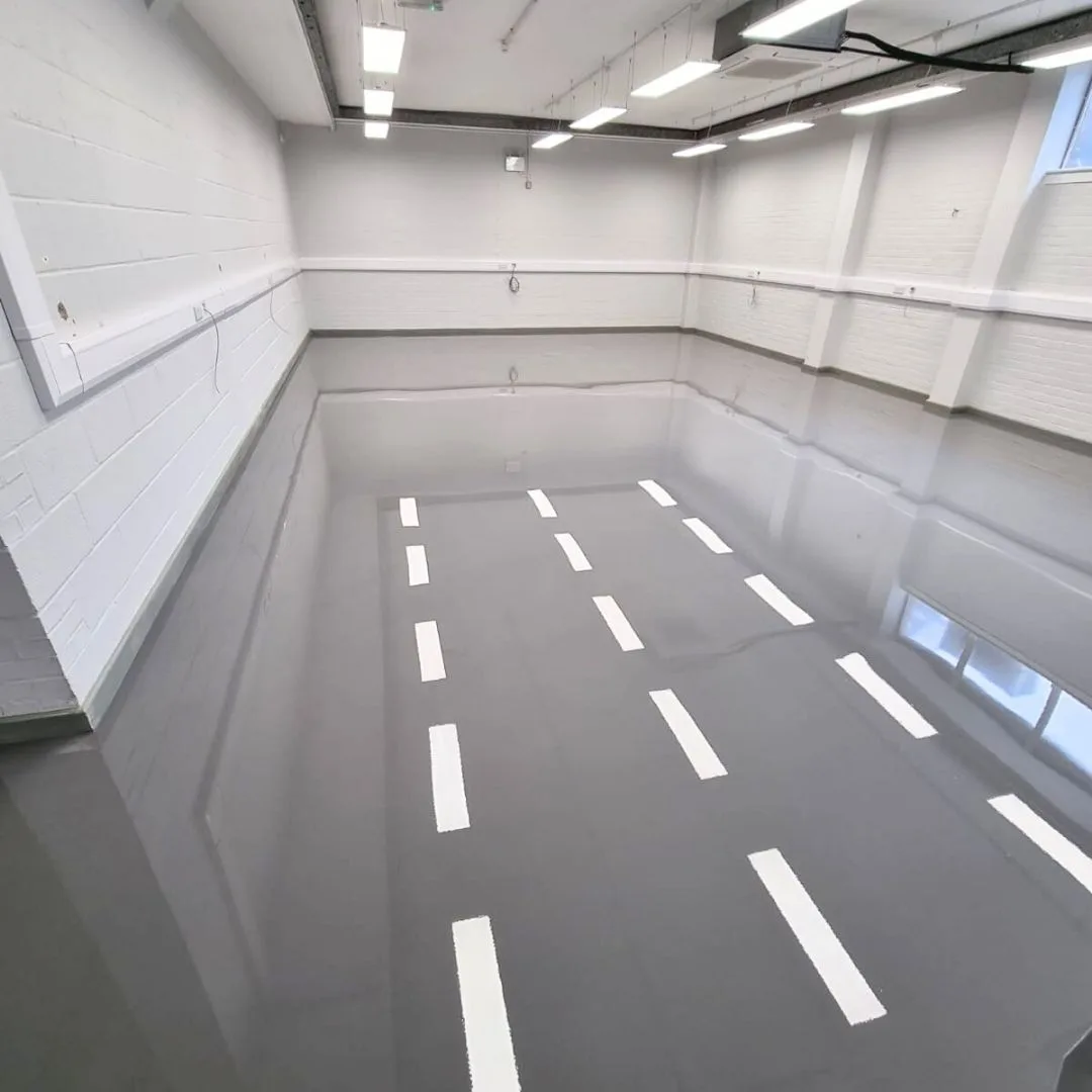 Epoxy Self Levelling Floor - Grey Gloss Finish