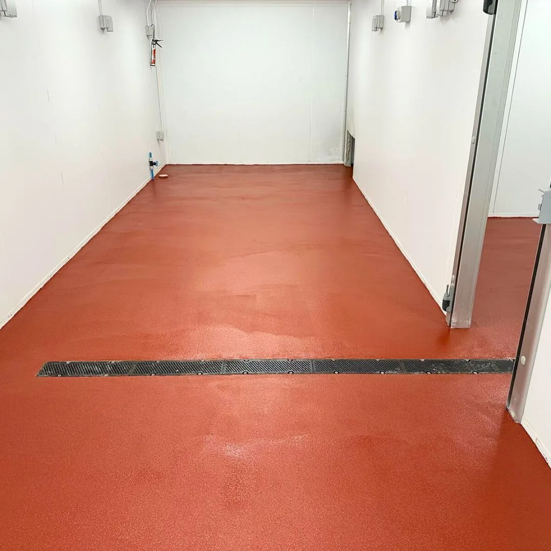 Polyurethane Cement - Red Floor for Food Prep Room